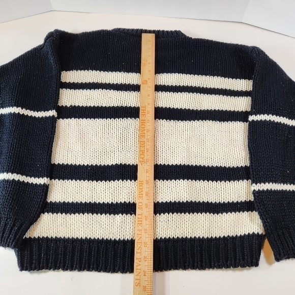 VINTAGE 80s One Step Up Black Retro Print Acrylic Pullover Sweater Women’s Large - Picture 5 of 5